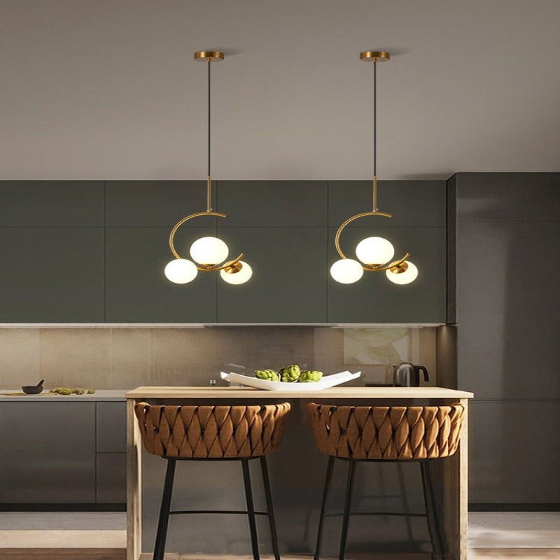 Glaskugel Deckenleuchte Goldene Lampen - Cueteks