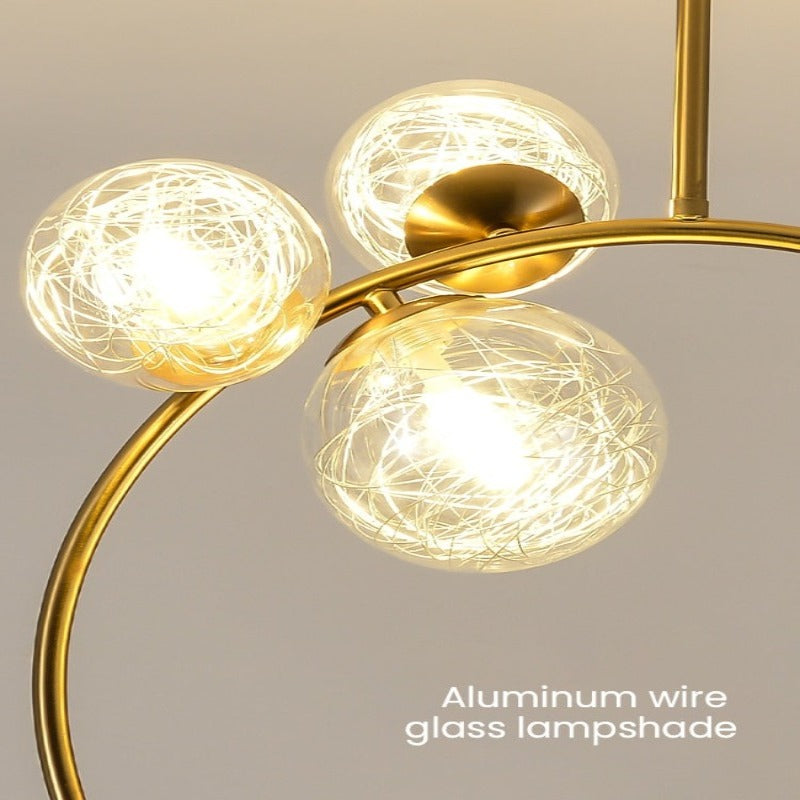 Glaskugel Deckenleuchte Goldene Lampen - Cueteks