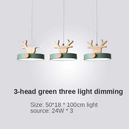 Morandi Holz LED Kronleuchter Hirschgeweih Pendelleuchte - Cueteks