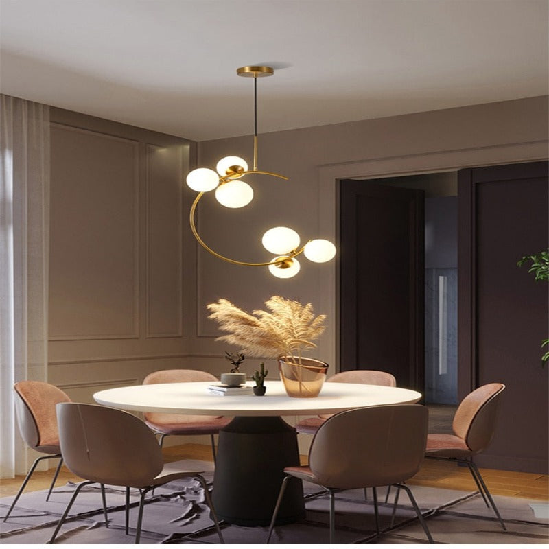 Glaskugel Deckenleuchte Goldene Lampen - Cueteks