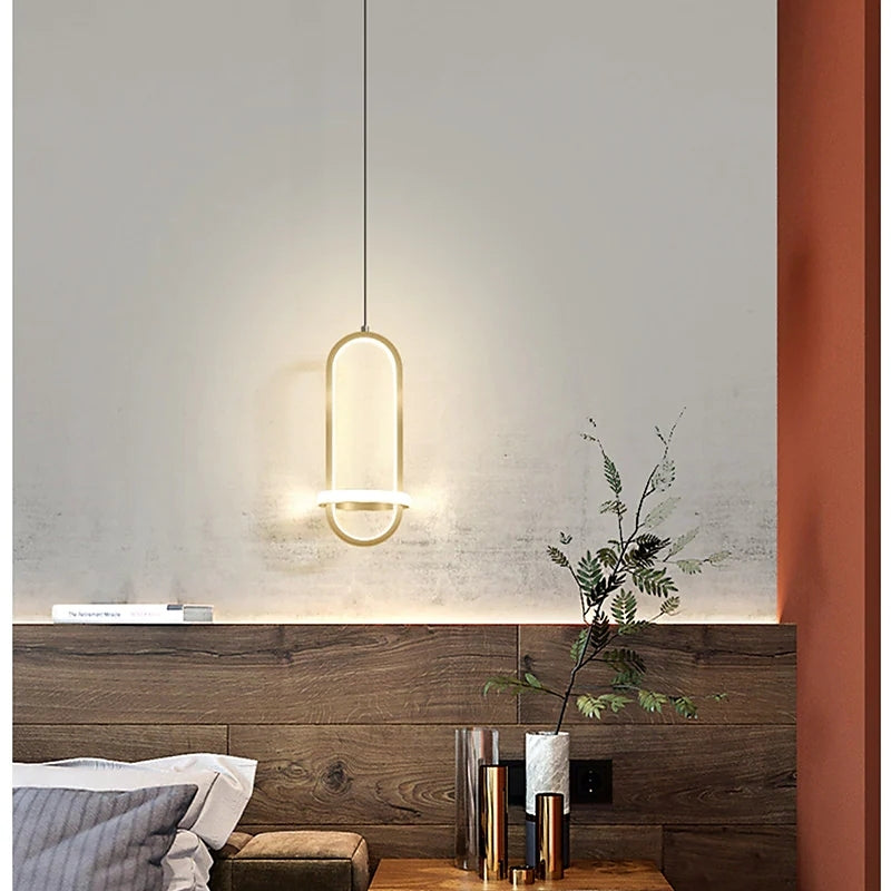 Moderne minimalistische Nachttisch-Kronleuchter-Pendelleuchte für Schlafzimmer - Cueteks