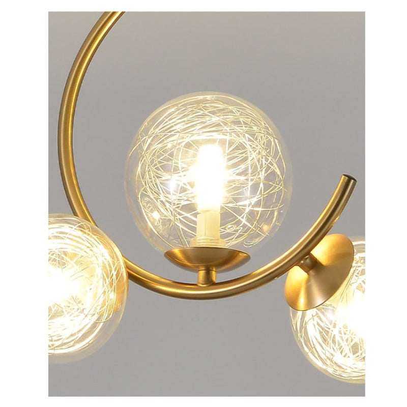 Glaskugel Deckenleuchte Goldene Lampen - Cueteks