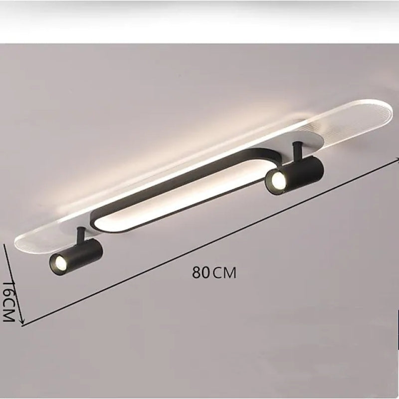 Haney Moderne Dimmbare LED Deckenleuchte mit Strahler für Büro & Esszimmer - Cueteks