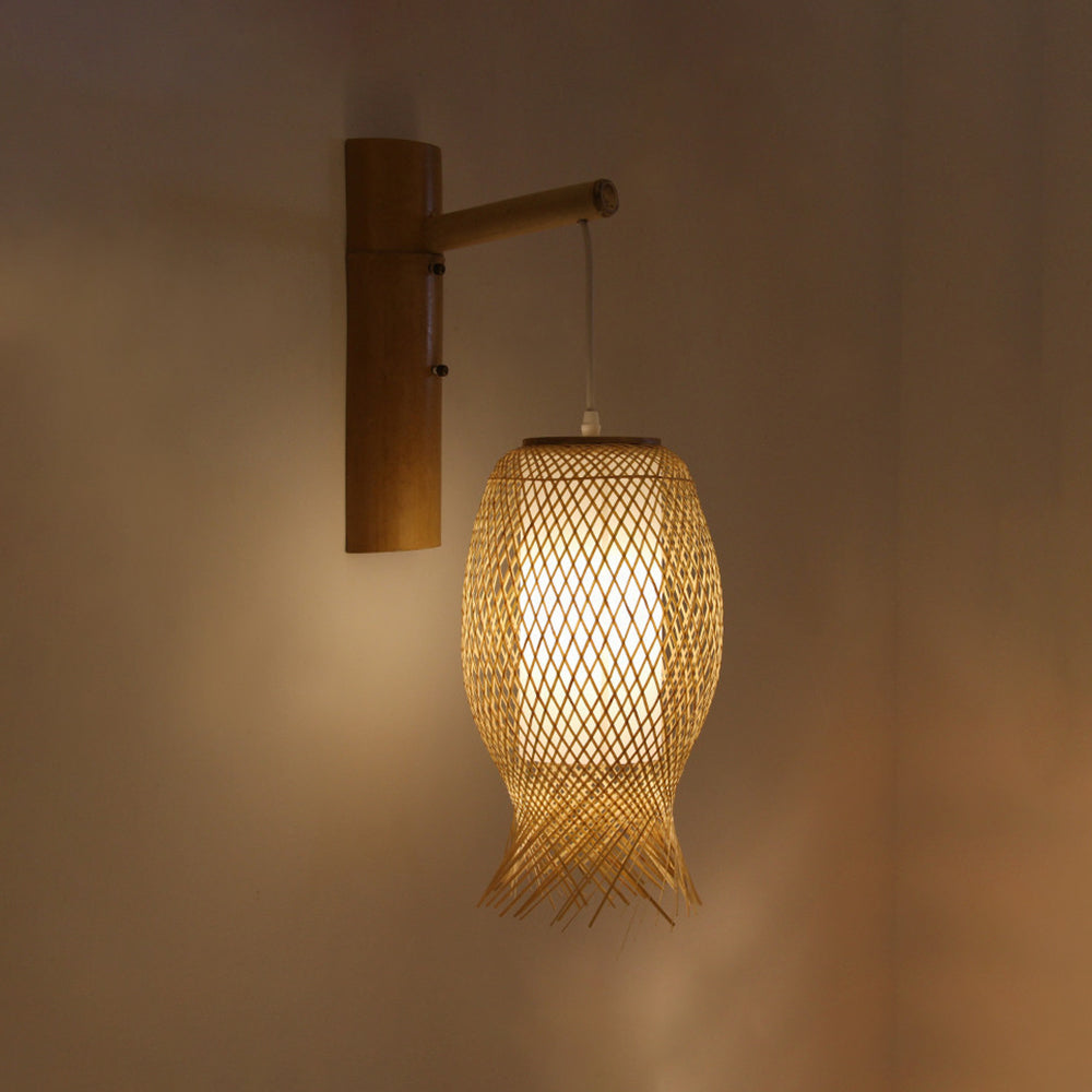 Muto Bamboo Weben Wandleuchte, 4 Stile - Cueteks