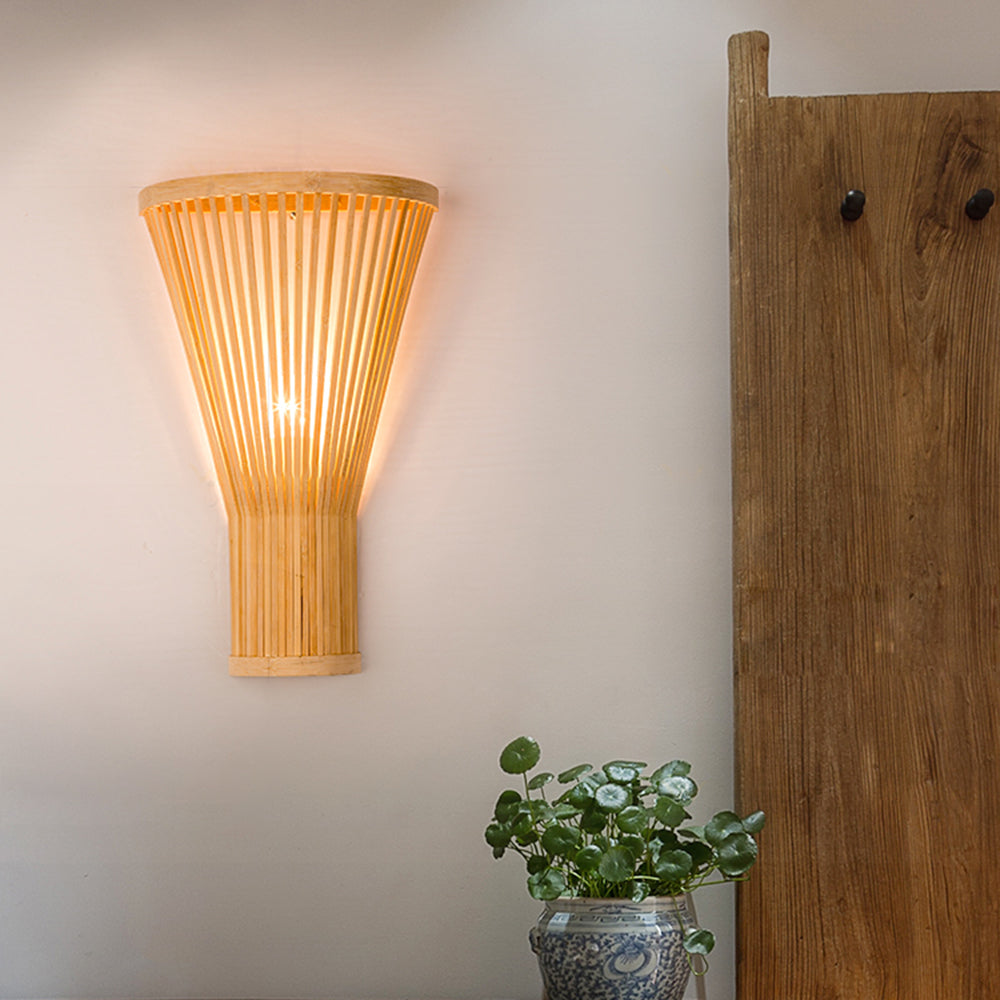 Muto Bamboo Weben Wandleuchte, 2 Stile - Cueteks