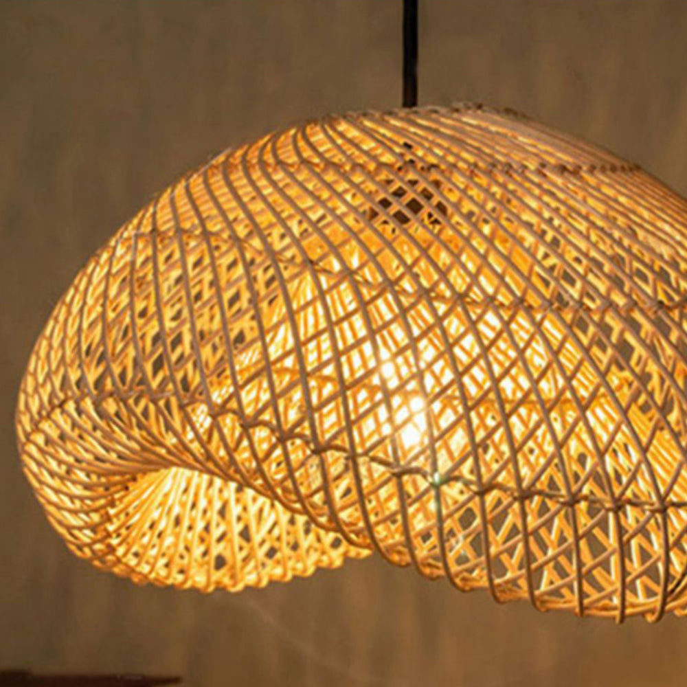 Muto Pendelleuchte, Rattan, ∅50/60/80cm - Cueteks