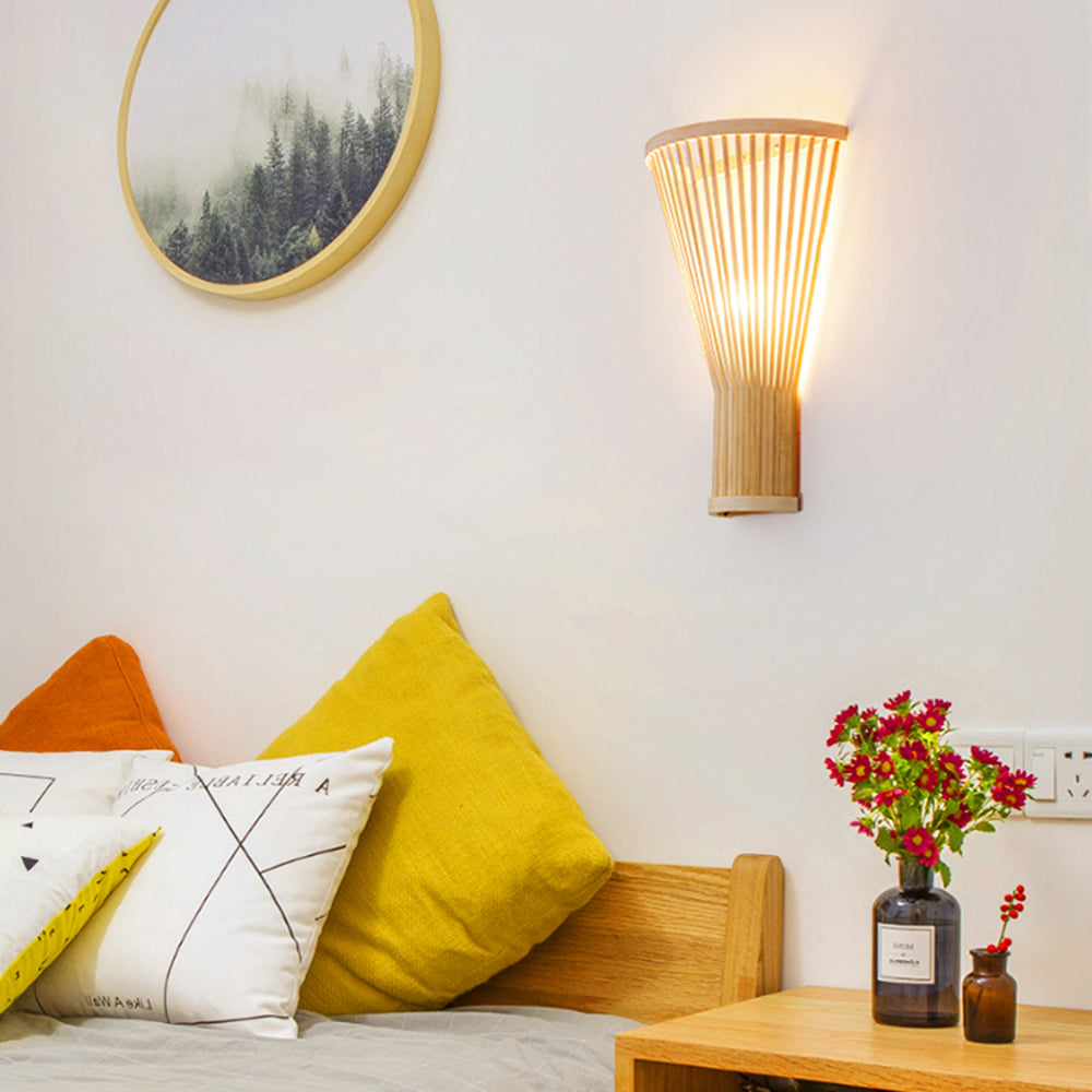 Muto Bamboo Weben Wandleuchte, 2 Stile - Cueteks