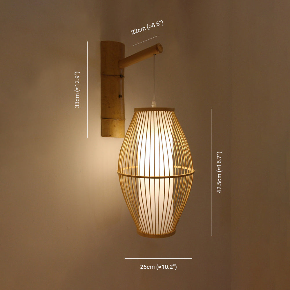 Muto Bamboo Weben Wandleuchte, 4 Stile - Cueteks