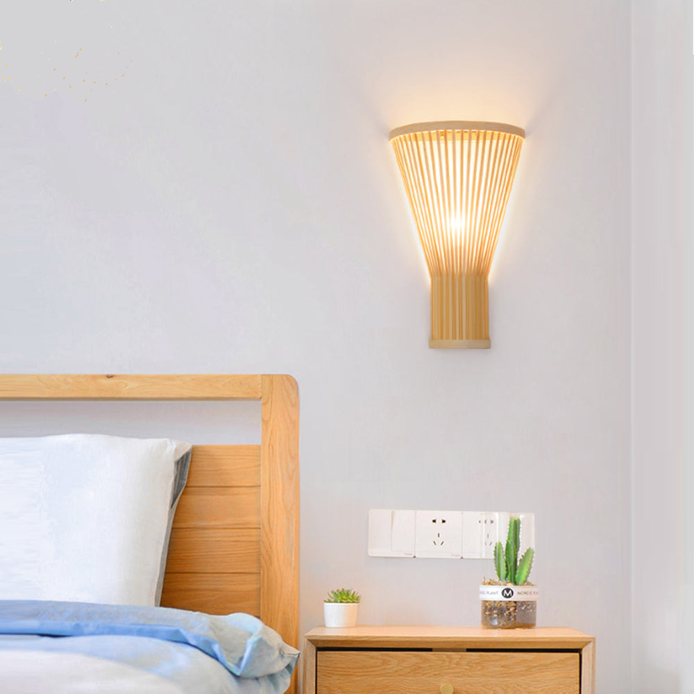 Muto Bamboo Weben Wandleuchte, 2 Stile - Cueteks