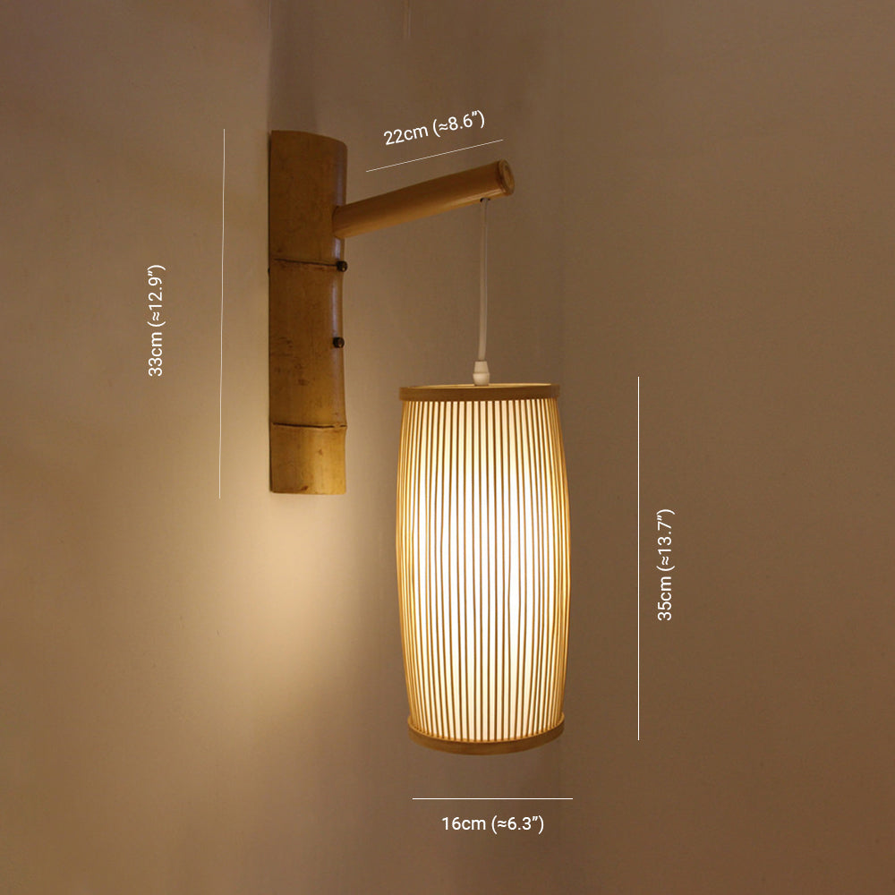 Muto Bamboo Weben Wandleuchte, 4 Stile - Cueteks