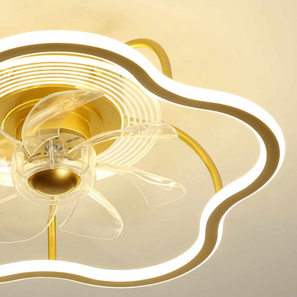 Kelley Deckenventilator mit Beleuchtung Blume Gold, ∅50CM - Cueteks