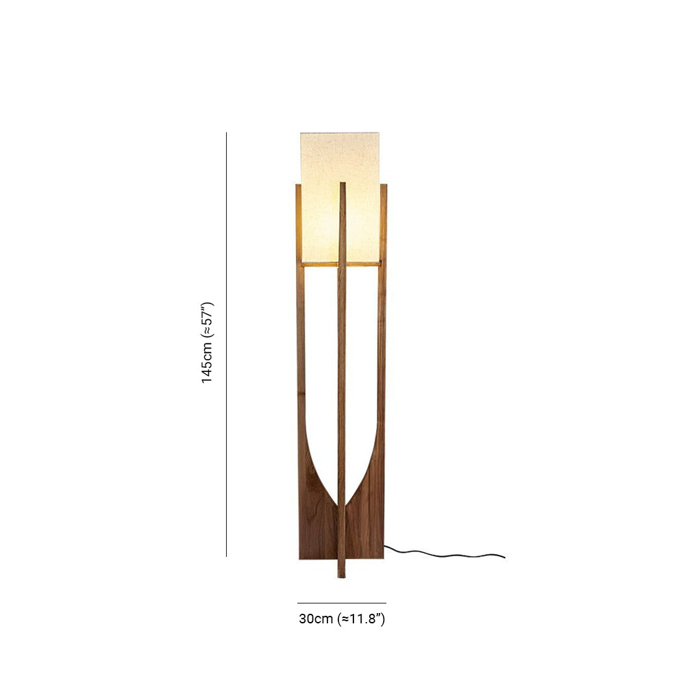 Ozawa Stehleuchte, Holz & Stoff - Cueteks