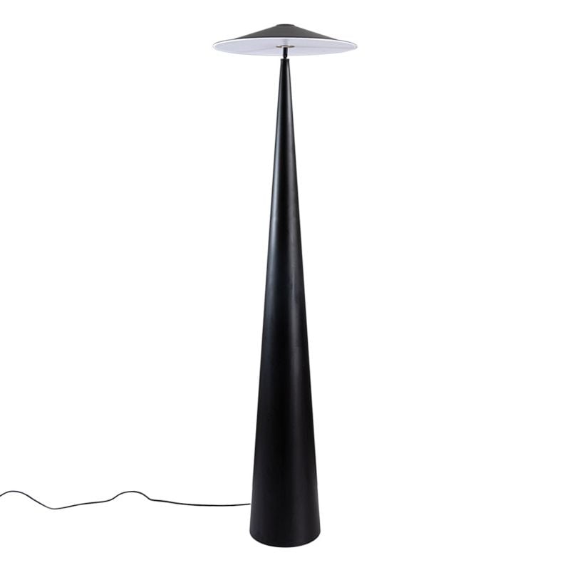 Salgado Untertassenform,Schwarze Stehleuchte , 170CM Lang - Cueteks