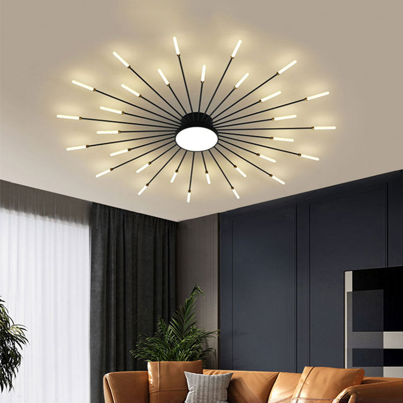 Moderne LED Deckenleuchte aus Metall Dauerhaft für Wohnzimmer - Cueteks