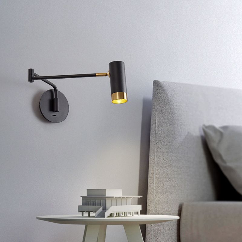 Cooley Wandleuchte mit verstellbarem Arm, Metall, 2 Farben - Cueteks