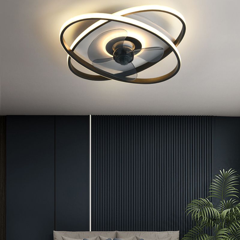 Arisha Deckenventilator mit Beleuchtung Doppel-Ring, 5 Farben, ∅50CM - Cueteks