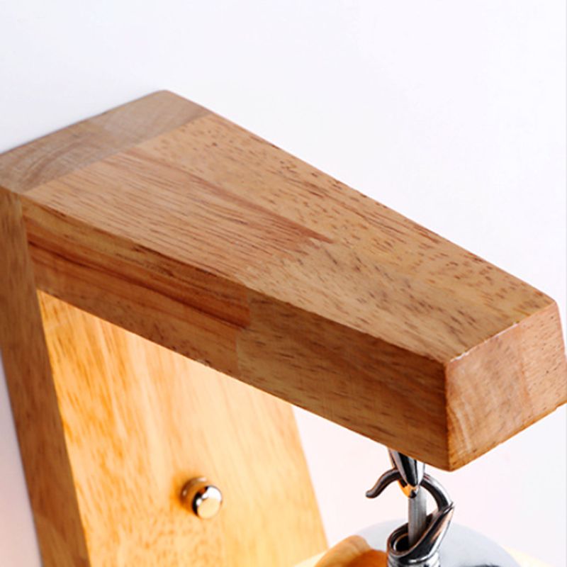 Ozawa Waschtisch-Wandleuchte, Holz & Glas - Cueteks