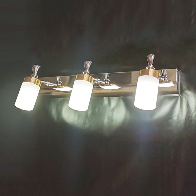 Leigh Rostfreier Spiegelfront Waschtisch-Wandleuchte, 2/3/4-flammig - Cueteks