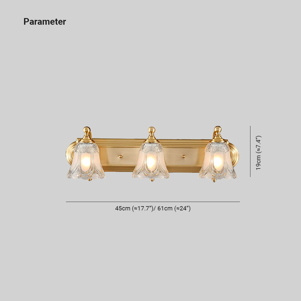 Félicie Spiegel Front Bell Shade Vanity Wandleuchte - Cueteks
