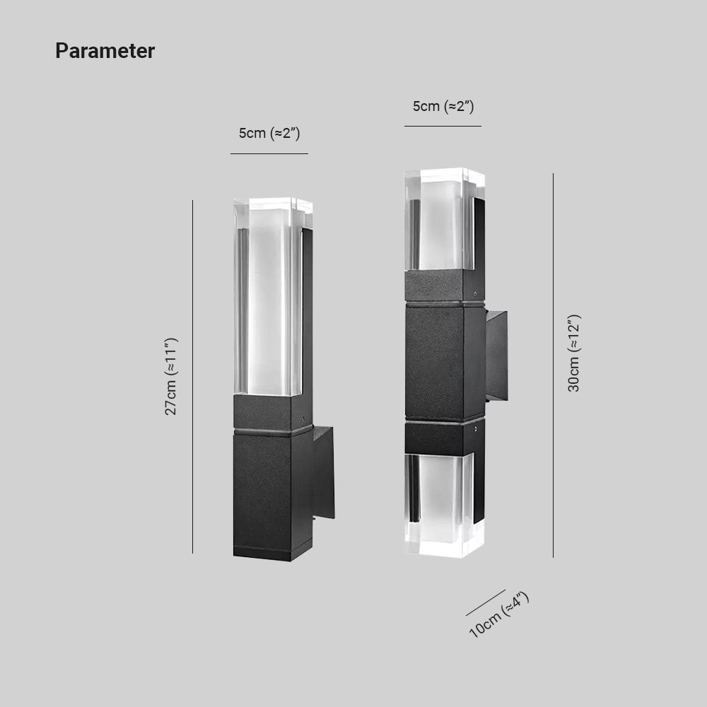 Orr Außenwandleuchte Wasserdicht, Sensor, Dauerlicht, 4 Stile - Cueteks