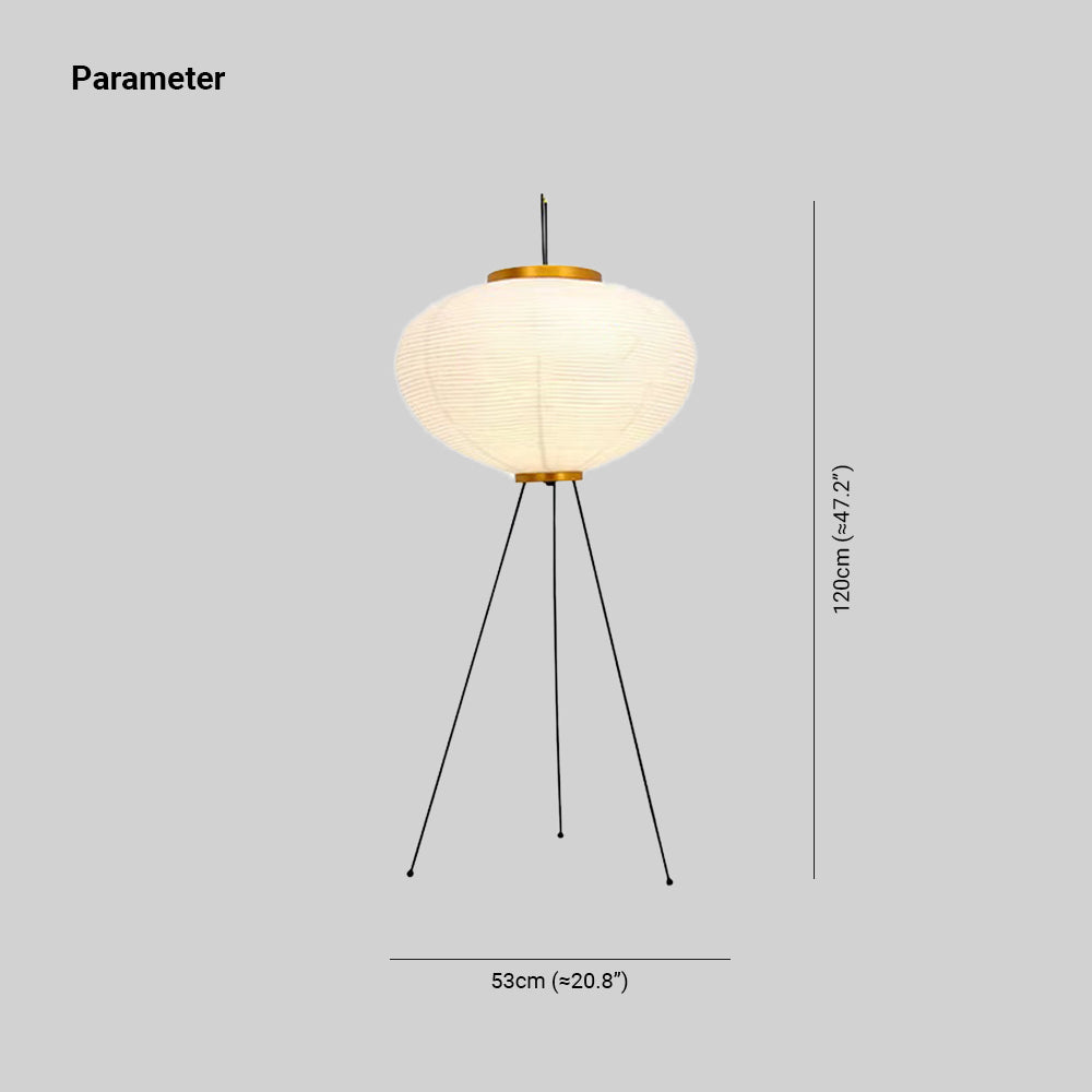 Renée Minimalistische Stehleuchte, Kunstpapier & Metall - Cueteks