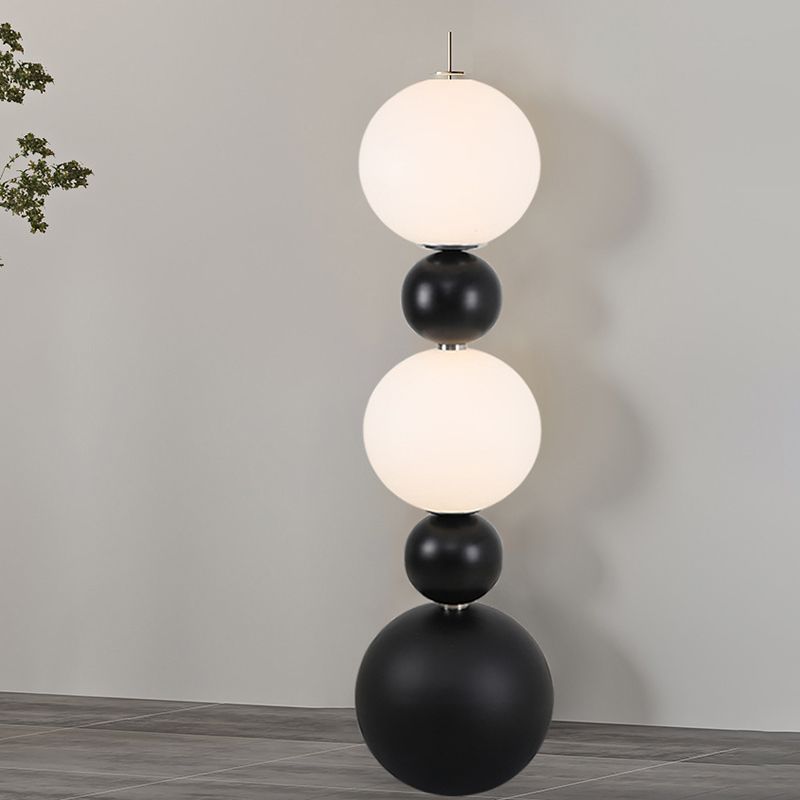 Valentina Schwarz & Weiß Stehleuchte, ∅30/36CM Lang - Cueteks