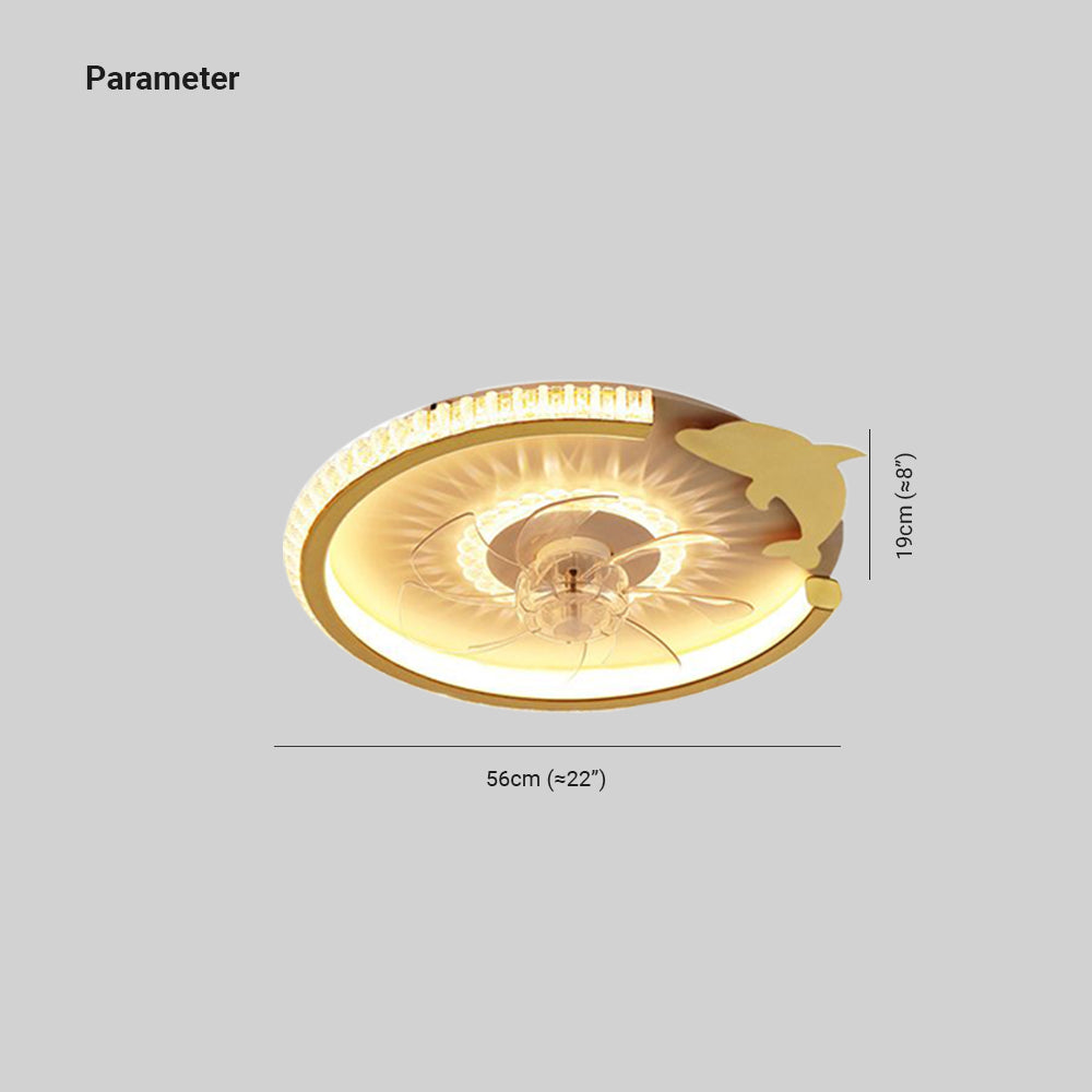 Kirsten Deckenventilator mit Beleuchtung, 12 Stile, ∅50CM/58CM/56CM/70CM - Cueteks