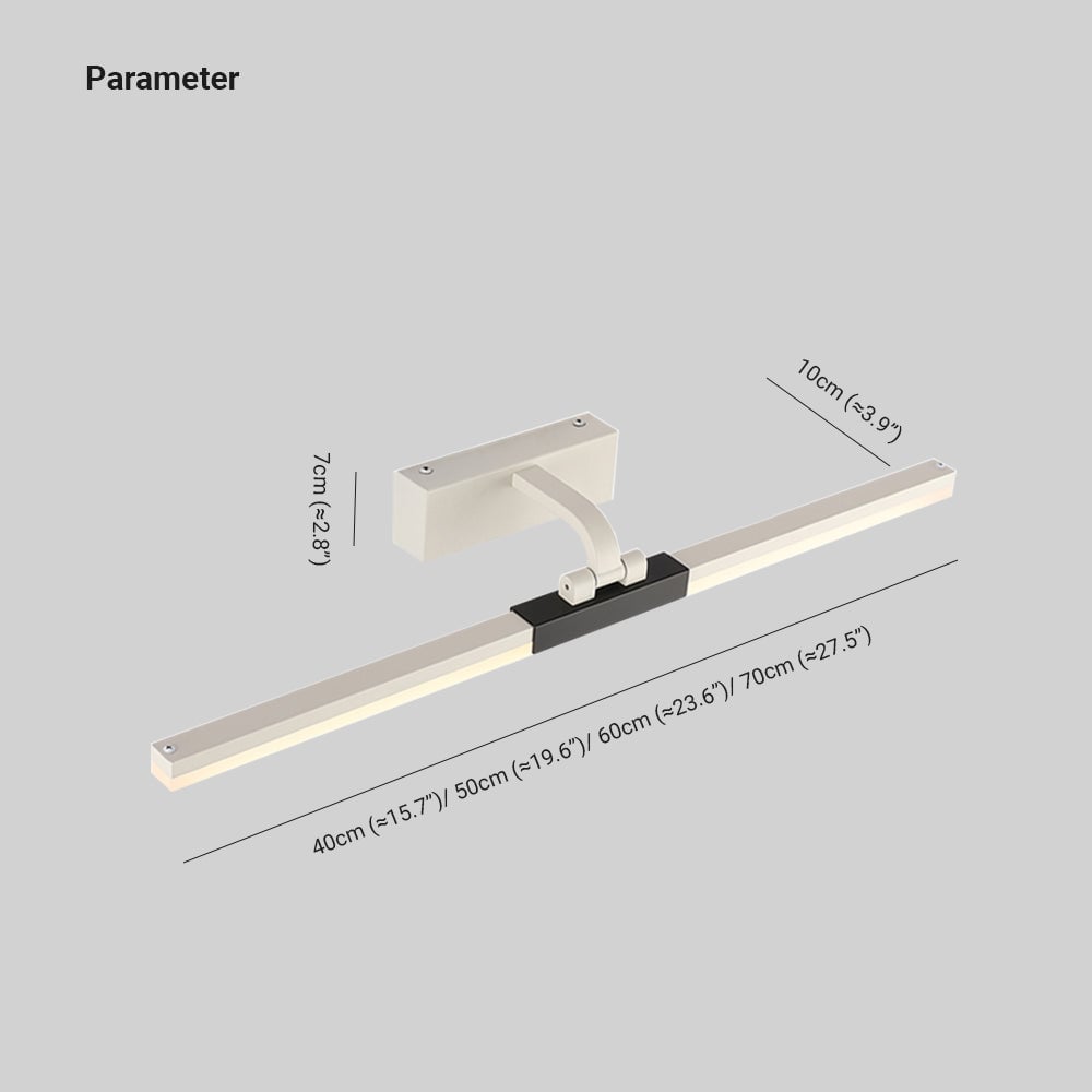 Edge Spiegelfront Waschtisch-Wandleuchte, L 40/50/60/70CM - Cueteks