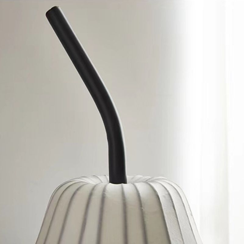 Renée Birnenförmige Stehleuchte, Kunstseide & Metall, 74/86CM Lang - Cueteks