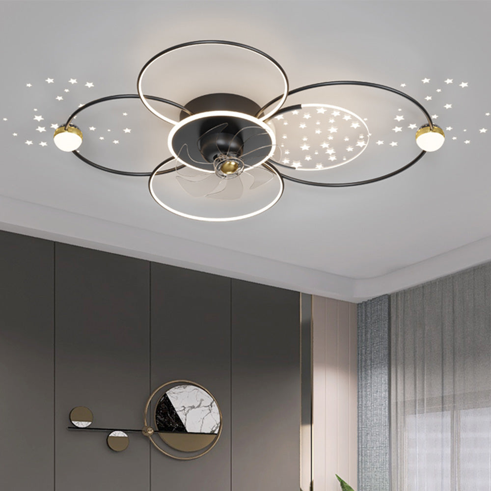Madina Deckenventilator mit Beleuchtung, 4 Stile, ∅55/110CM - Cueteks