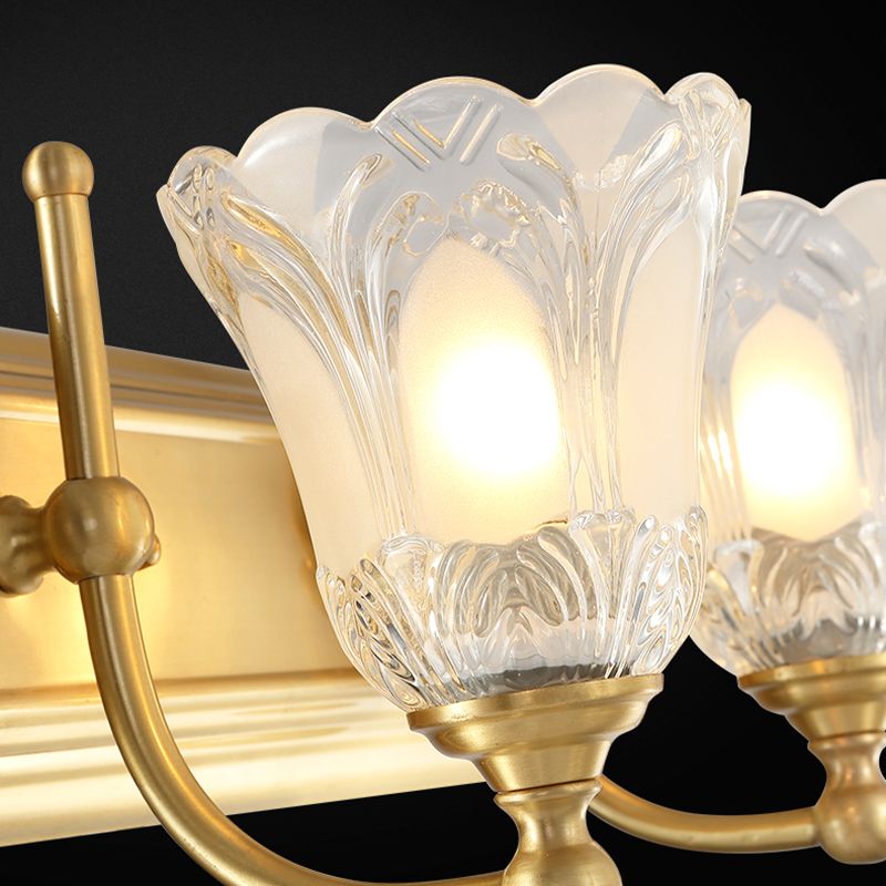 Félicie Spiegel Front Bell Shade Vanity Wandleuchte - Cueteks