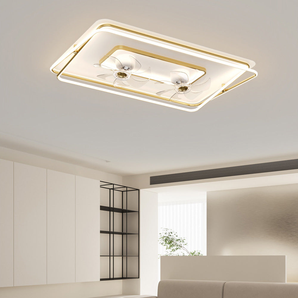 Kelley Deckenventilator mit Beleuchtung Gold, 5 Stile, ∅50/90/110CM - Cueteks