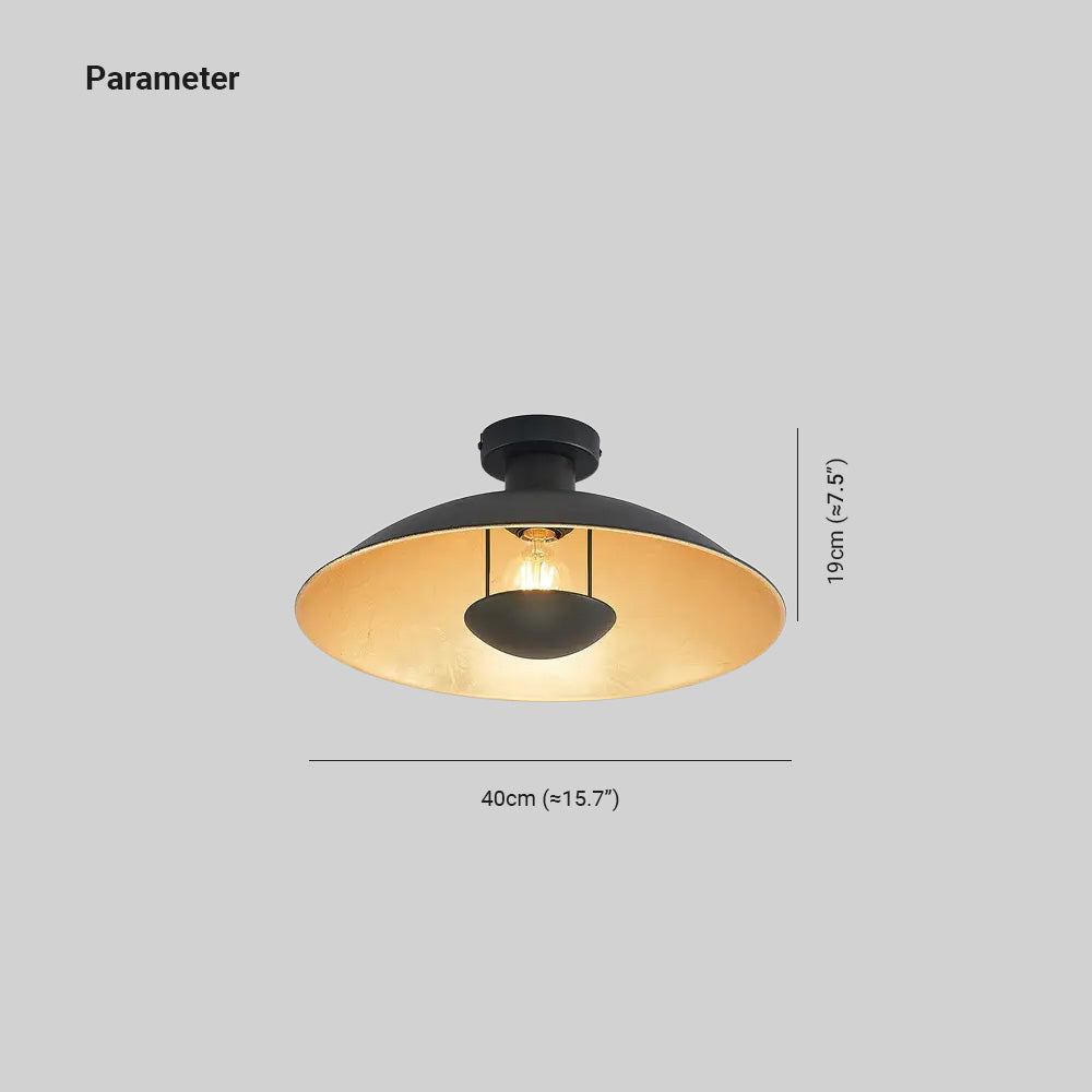 Carins Schwarz & Gold Deckenleuchte, ∅30/40CM - Cueteks