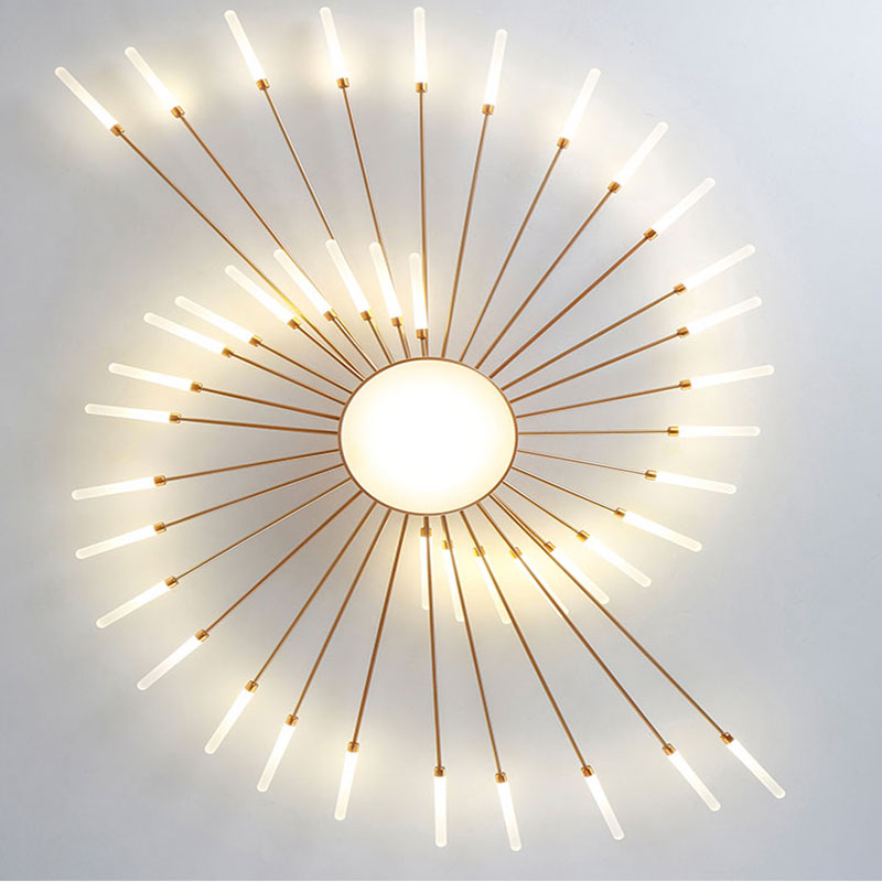 Moderne LED Deckenleuchte aus Metall Dauerhaft für Wohnzimmer - Cueteks