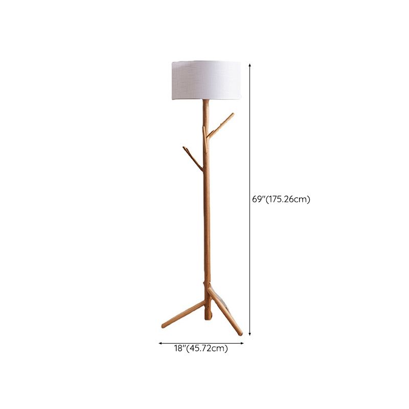 Muto Stehleuchte, Textil & Holz, 175CM Lang - Cueteks