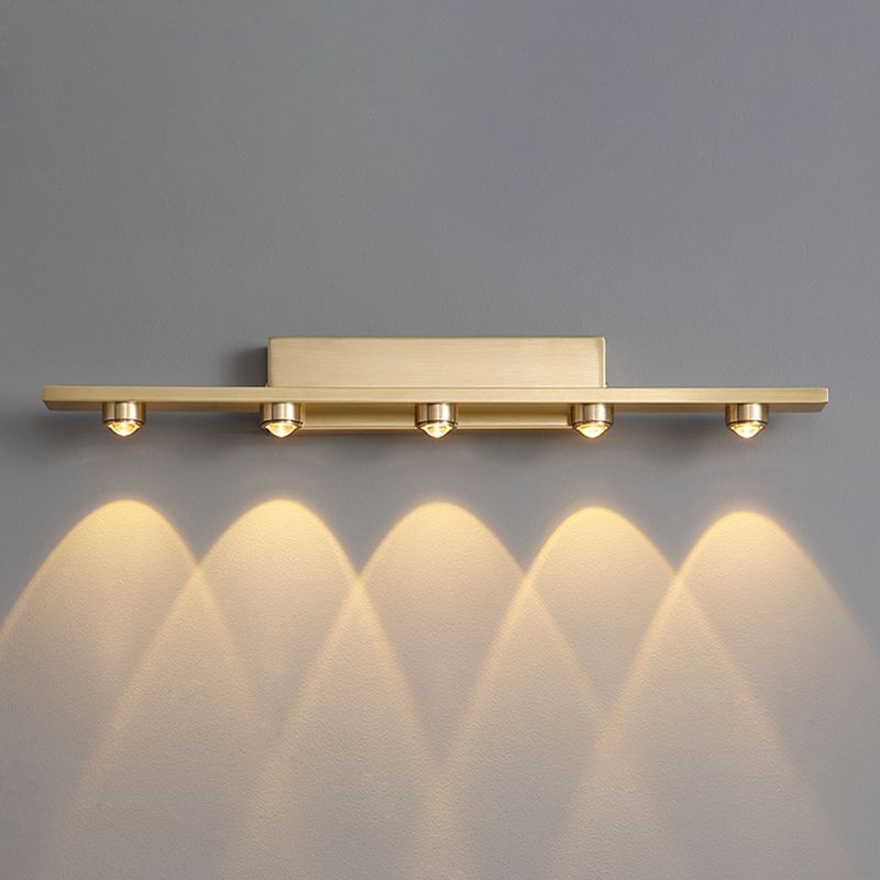 Leigh Spiegelfront Wandleuchte Wasserwelle Messing, 3/5/7-flammig - Cueteks