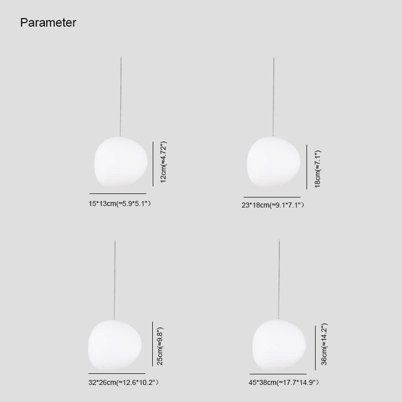 Hailie Pendelleuchte aus Glas in Eiform - Cueteks
