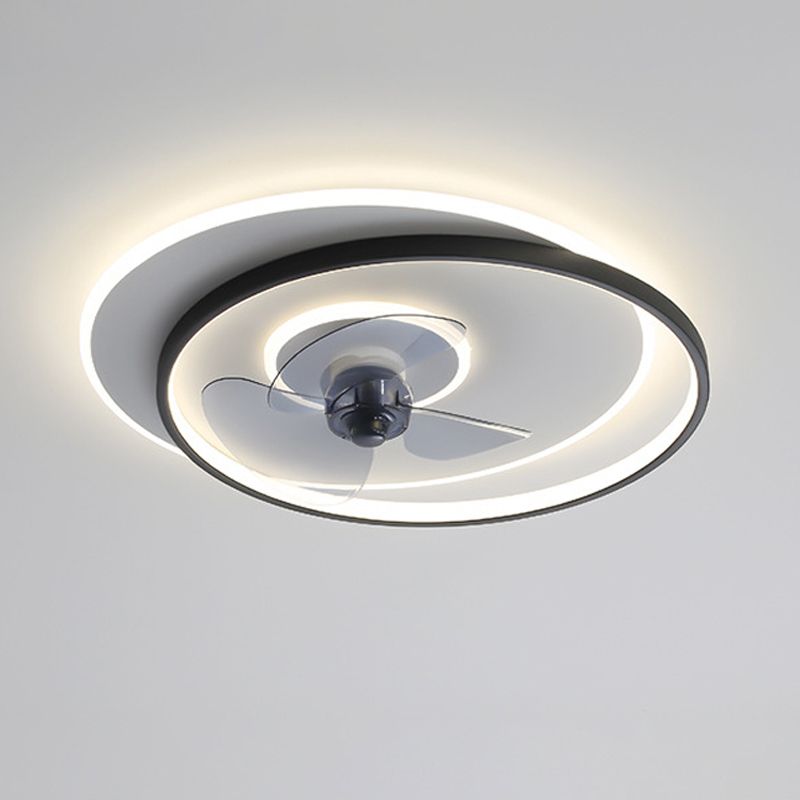 Quinn Deckenventilator mit Beleuchtung Doppel-Ring, 2 Farben, ∅46/56CM - Cueteks