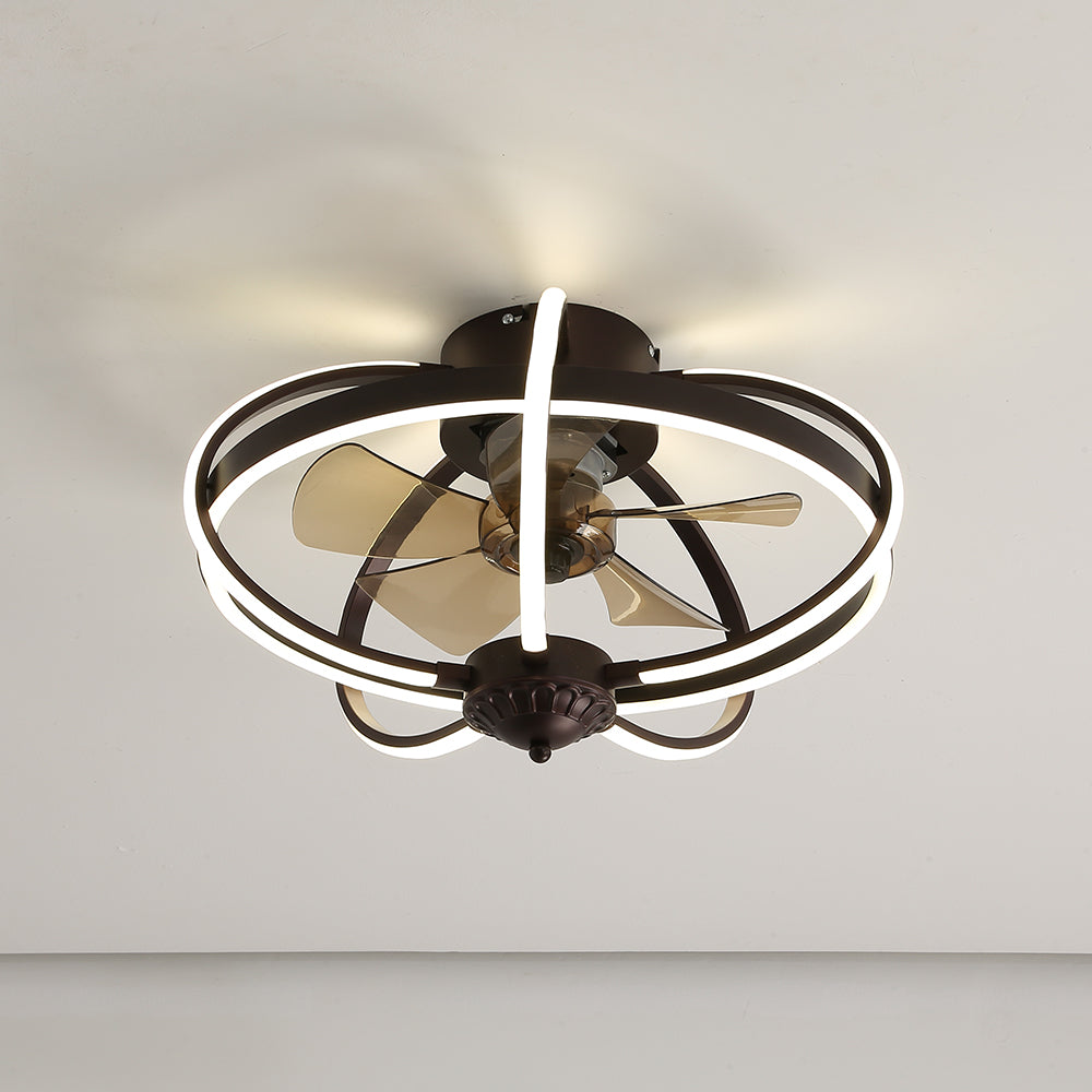 Lacey Deckenventilator mit Beleuchtung, Aluminium & Metall, ∅50CM - Cueteks