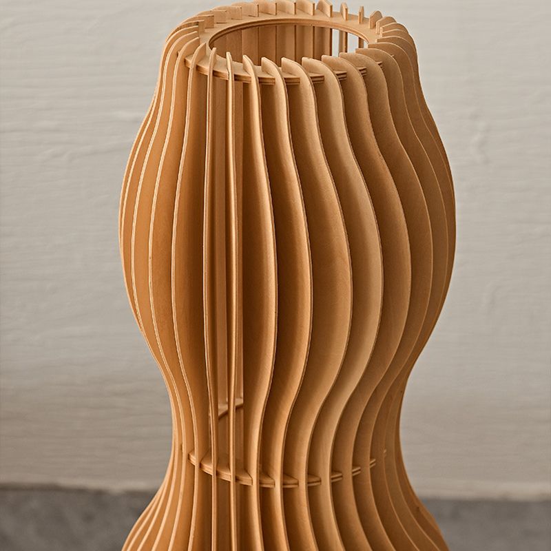 Ozawa Stehleuchte, Textil & Holz, 95CM Lang - Cueteks