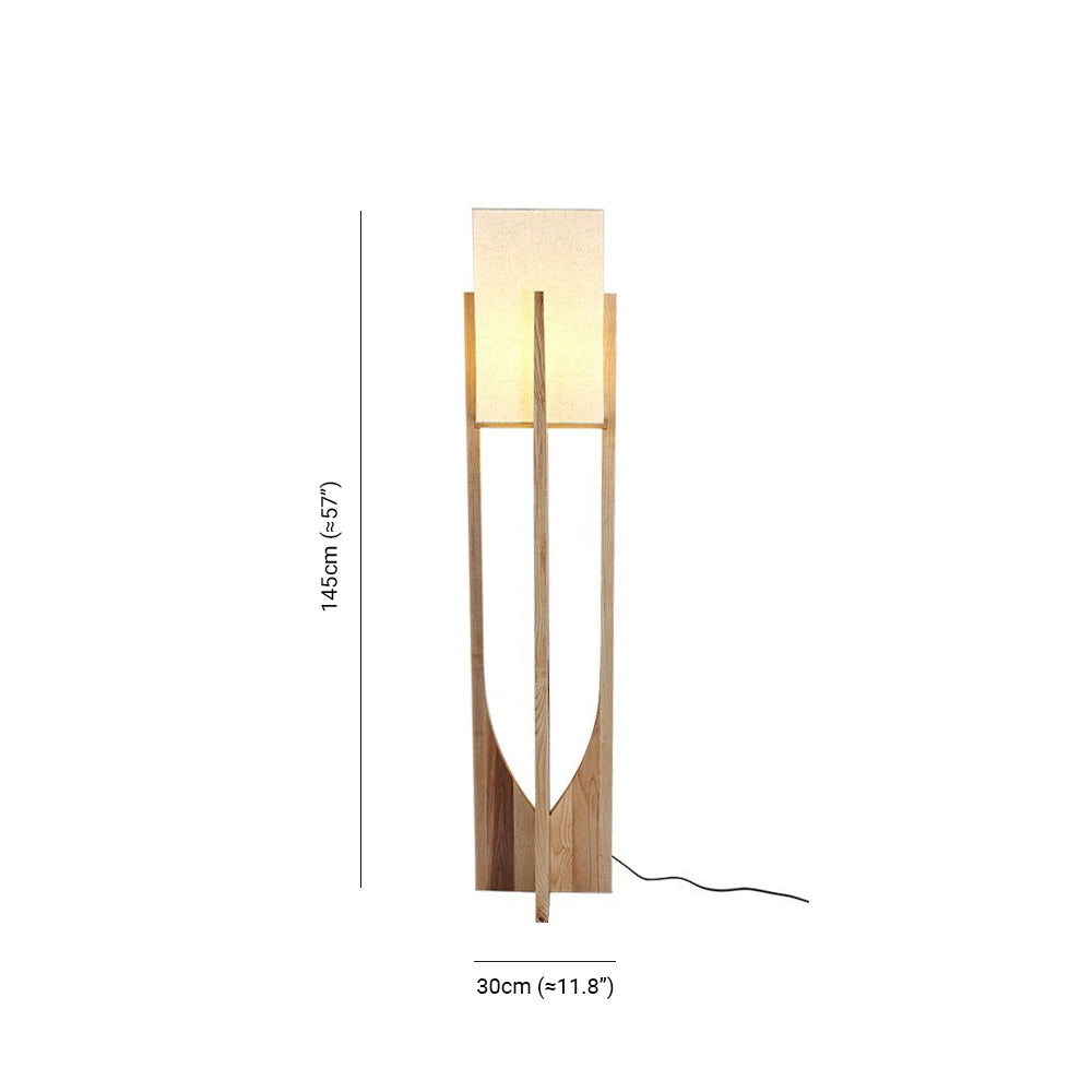 Ozawa Stehleuchte, Holz & Stoff - Cueteks