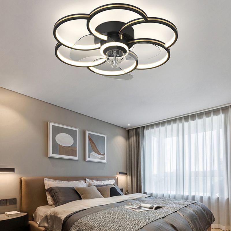 Arisha Deckenventilator mit Beleuchtung, 2 Farben, 4 Stile, ∅51/56/61cm - Cueteks