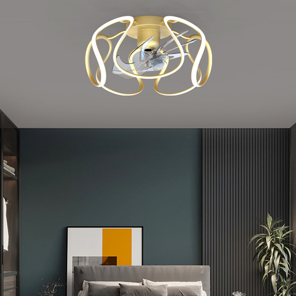 Lacey Deckenventilator mit Beleuchtung Gold, ∅50CM - Cueteks