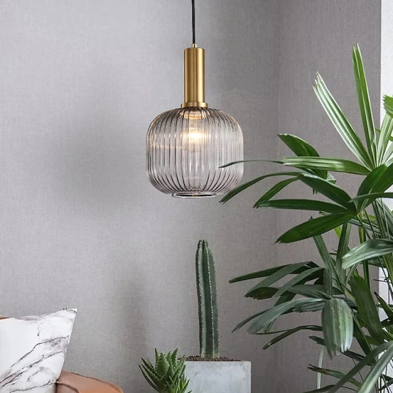 Einfache Stabglaslampe Pendelleuchte Japanische Retro-Lampe für Schlafzimmer - Cueteks