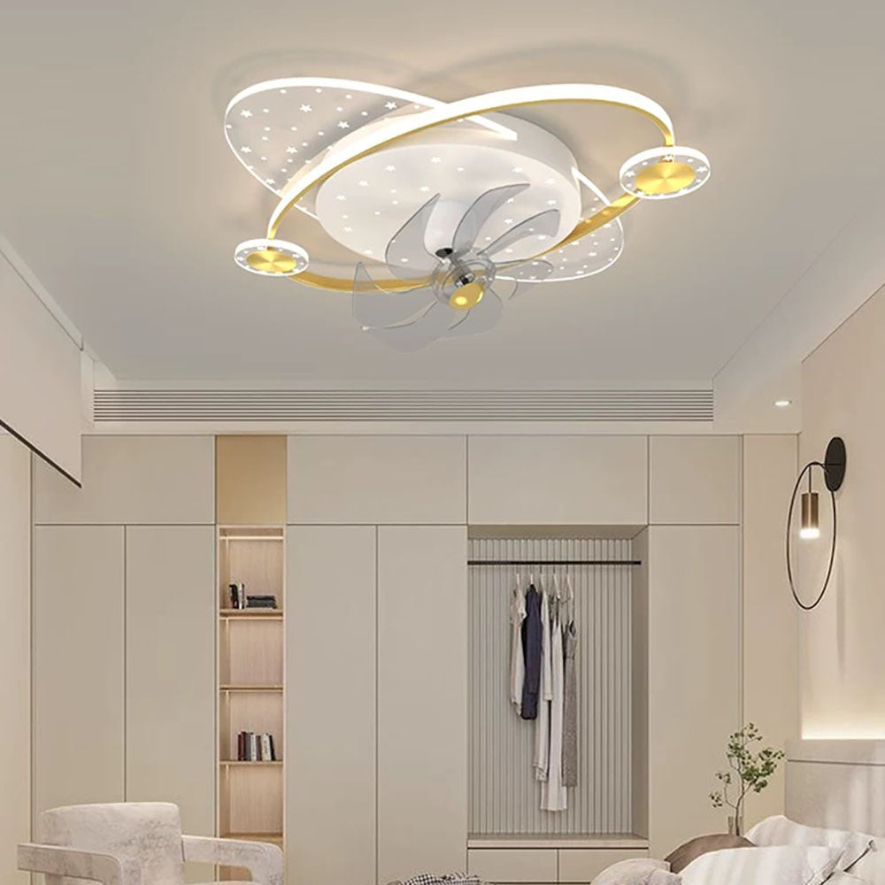 Kelley Deckenventilator mit Beleuchtung, 4 Stile, ∅50/90CM - Cueteks