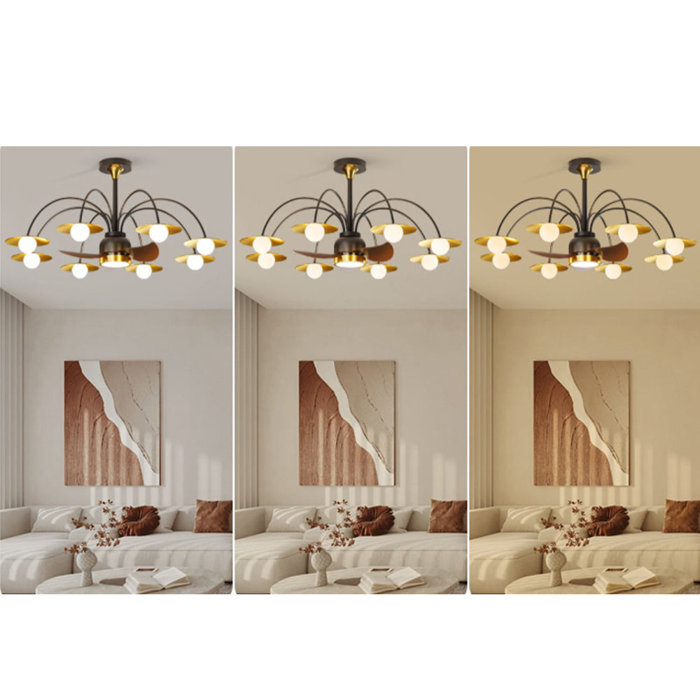Carins Deckenventilator mit Beleuchtung Aluminium & Metall, ∅110CM - Cueteks