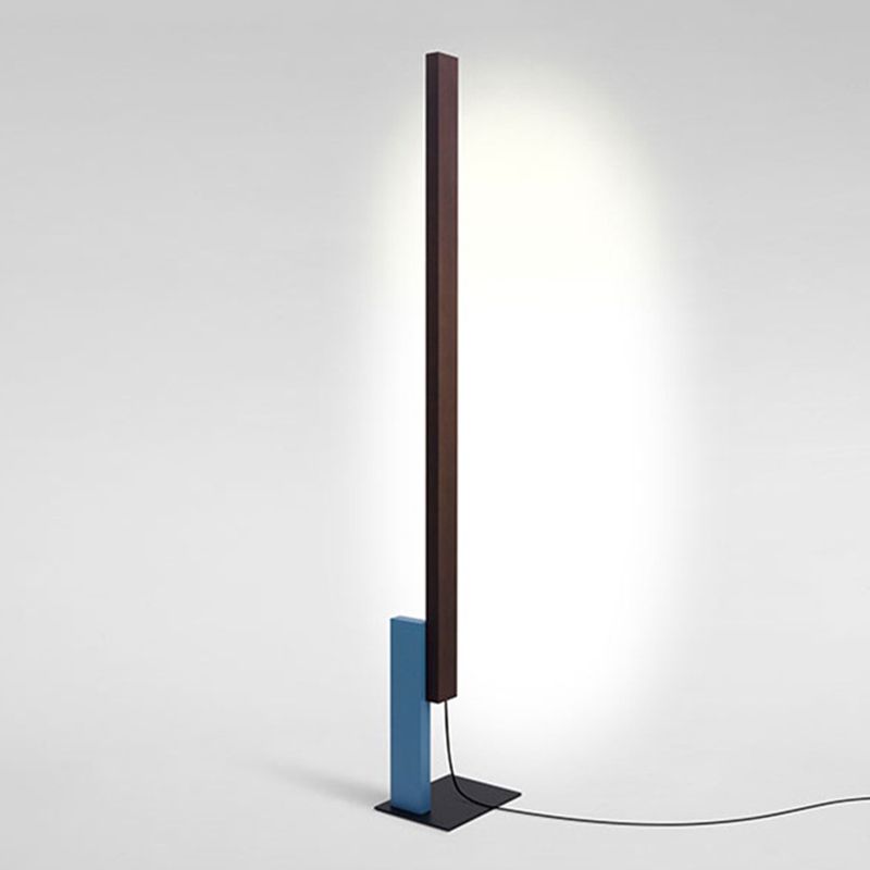 Edge Minimalistisch Lineare Stehleuchte, Holz & Metall, 4 Farben - Cueteks