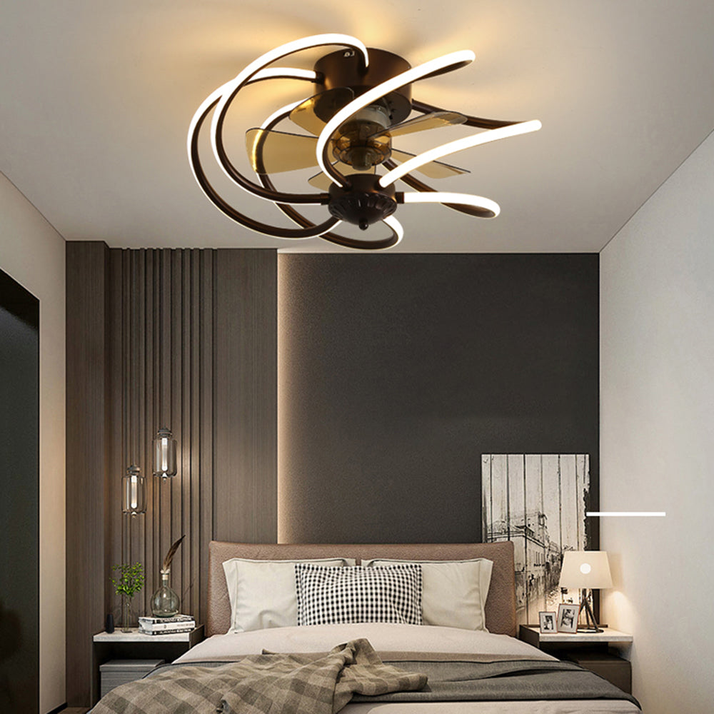 Lacey Deckenventilator mit Beleuchtung, 3 Farben, ∅50CM - Cueteks