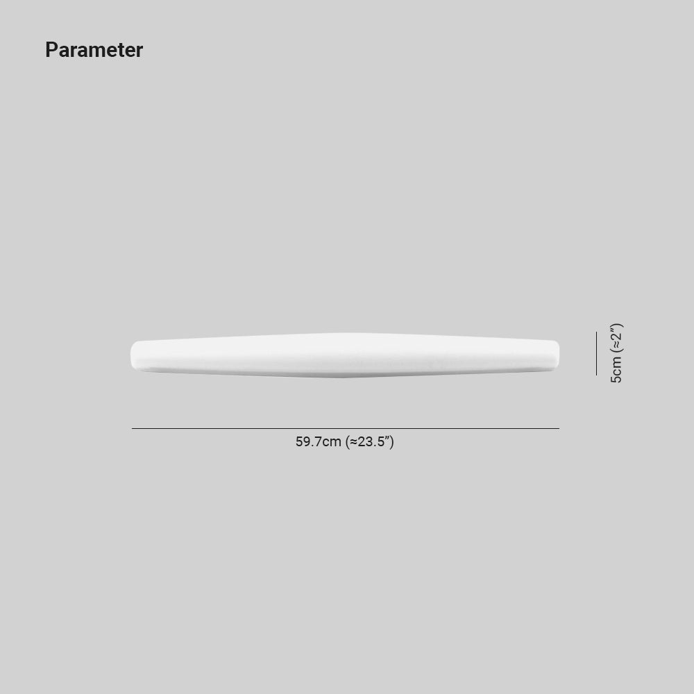 Edge Ovale weiße Spiegelfront Eitelkeit Wandleuchte, 60CM Lang - Cueteks
