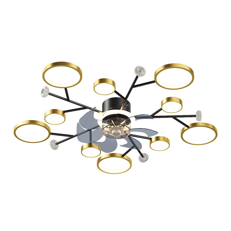Weiss Deckenventilator mit Beleuchtung, 2 Farben, 62/88/107CM Lang - Cueteks